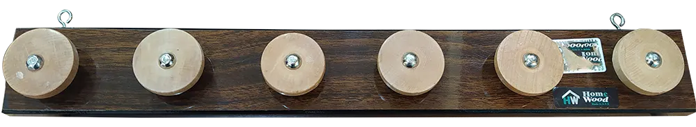 Home Wood Wooden Door Hanger 6 Hooks - Beige