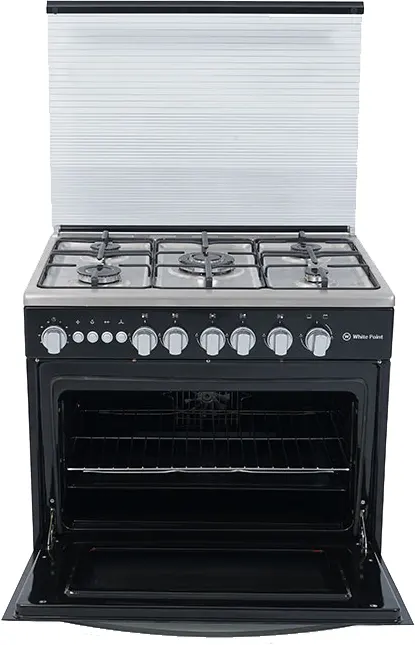 بوتاجاز وايت بوينت ، 60x 80سم،5 شعلة ، سلفرx  أسود، WPGC8060BXTAN