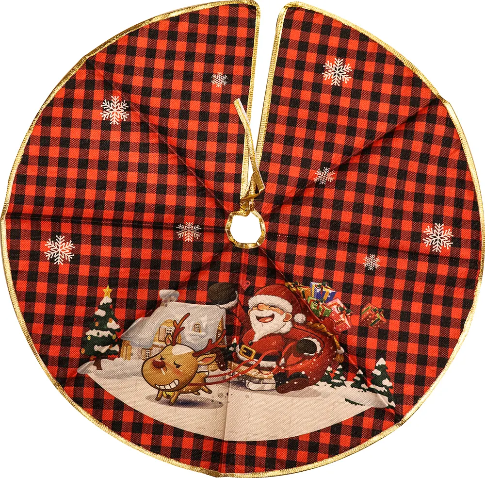 مفرش شجرة كريسماس 60 سم - أحمر