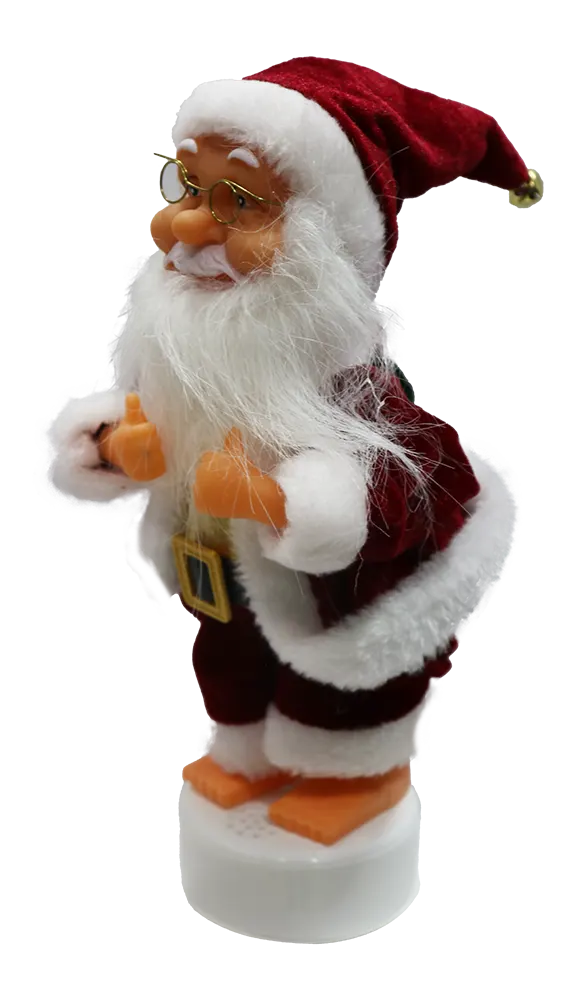 بابا نويل متحرك يغني اغاني الكريسمس - أحمر