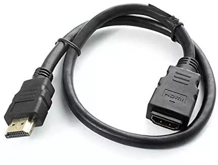 كابل HDMI انثى الى HDMI ذكر موديل DC603 من تو بي، طول 50 سم، اسود