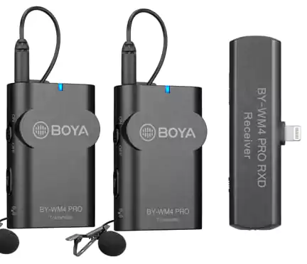 Boya Wireless Condenser Microphone, Lavalier, Black, BY-WM4 PRO-K4