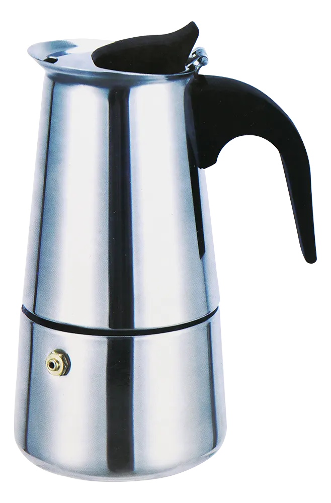 كنكة قهوة لعمل الاسبريسو بيد بكاليت كبير- سيلفر