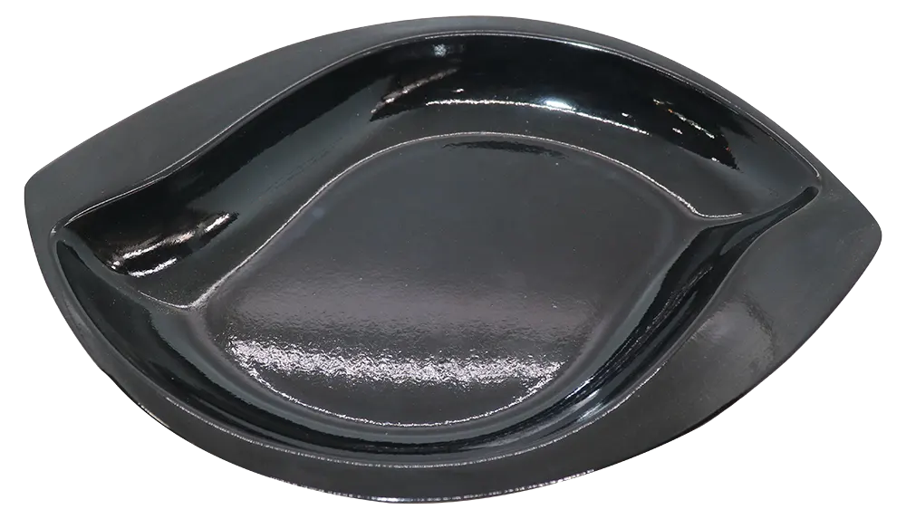 Leaf-shaped plate - black