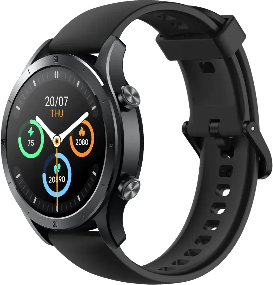 Realme smart watch, Bluetooth, 1.32 Inch Touch Screen, Water Resistant, 380mA battery, Black, TechLife R100