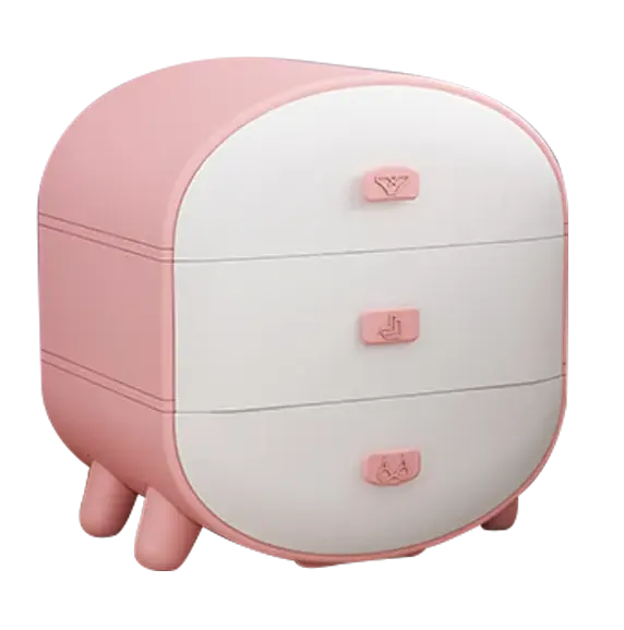 منظم بأدراج متعدد الأستخدامات بلاستيك من فينيكس 3 دور- بينك