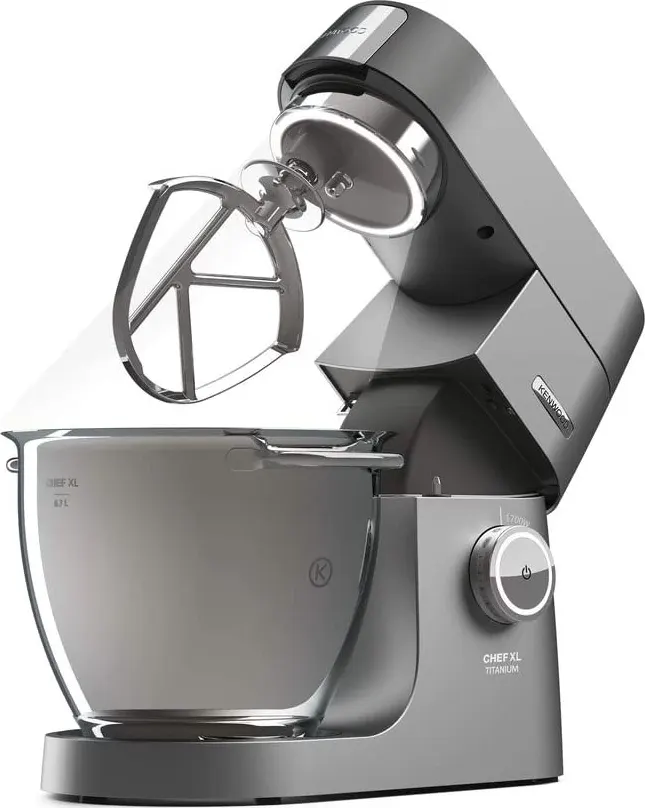 Kenwood Chef Stand Mixer, 1700 Watt, 6.7 Liters, Titanium, KVL8000S