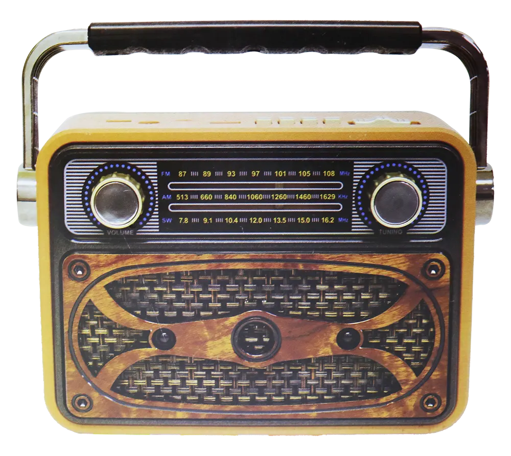 Meier FM-AM-SW Portable Radio, Classic, Battery, Loud and Clear Sound, Bluetooth Connection, USB Port, Memory Card and Headphone, with Speaker, Wooden, M-183BT