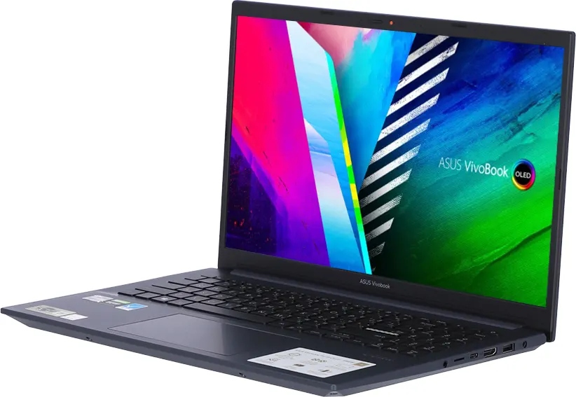 ASUS Laptop Vivobook Pro D3500QC-OLED007W AMD Ryzen 7-5800H, 16GB RAM, 512GB PCIEG3 Storage, NVIDIA RTX 3050 4GB Graphics, 15.6" OLED FHD Display, Windows 11, Quiet Blue