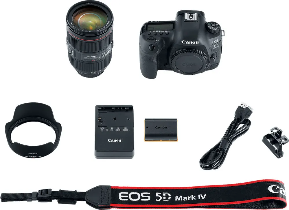 Canon EOS 5D DSLR Camera, 24-105mm Lens, 30.4 MP, LCD Screen, Black