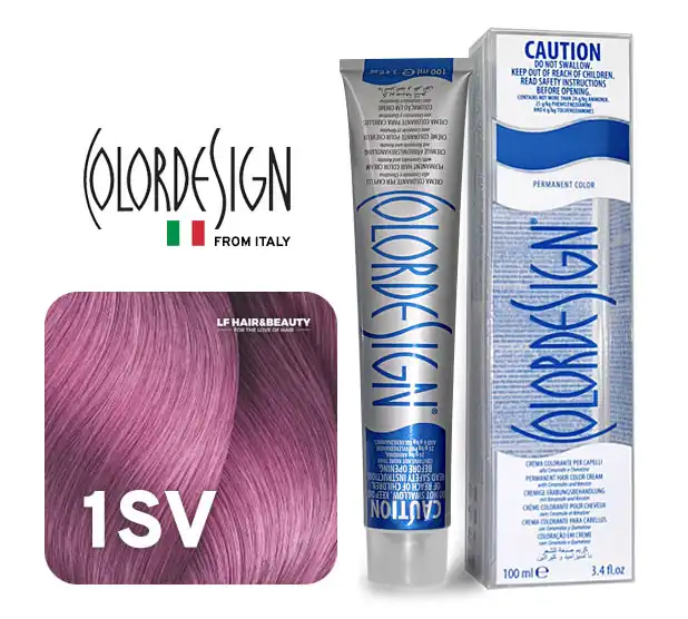 Color Design Permanent Hair Color 1SV purple color 100m Elghazawy Shop