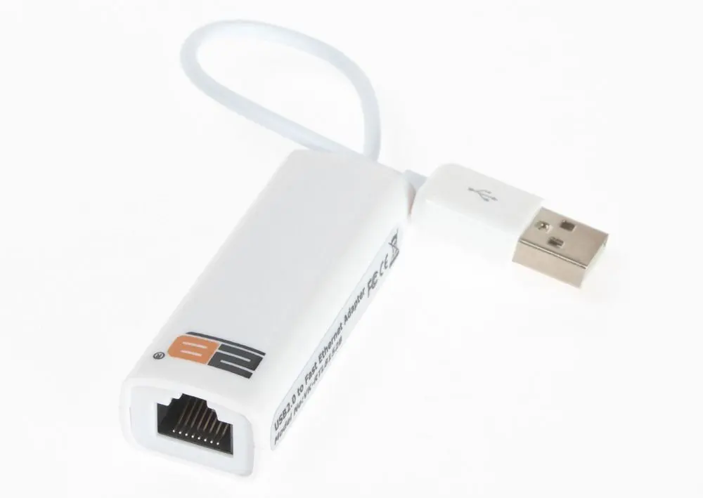محول USB 2.0 الي LAN توبي، سرعات 100-480 ميجابايت، أبيض، CV668