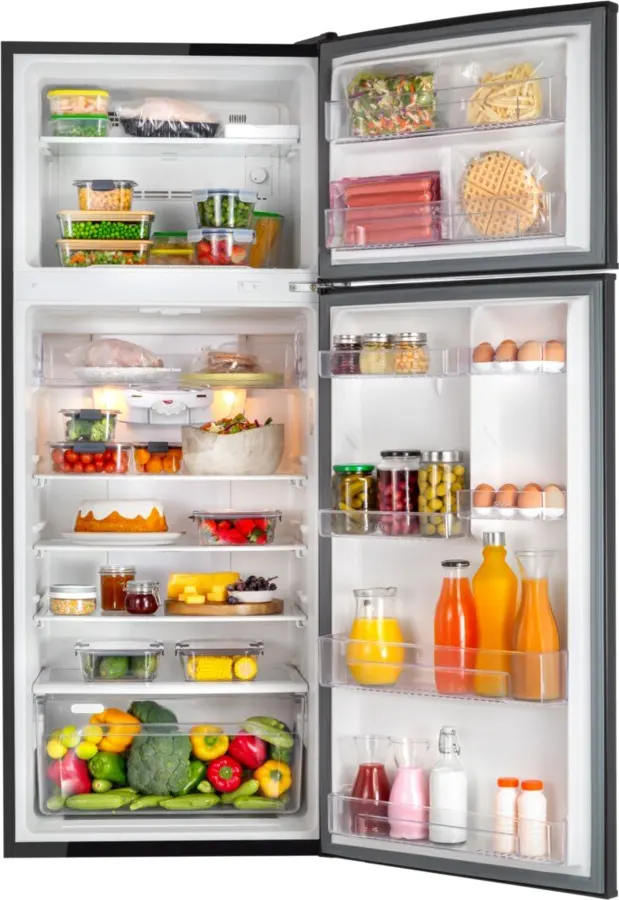 Zanussi Crespo Refrigerator, No Frost, 370 Liters, 2 Doors, TasteLock Technology, TasteGuard Technology, Black, ZRT37204BA