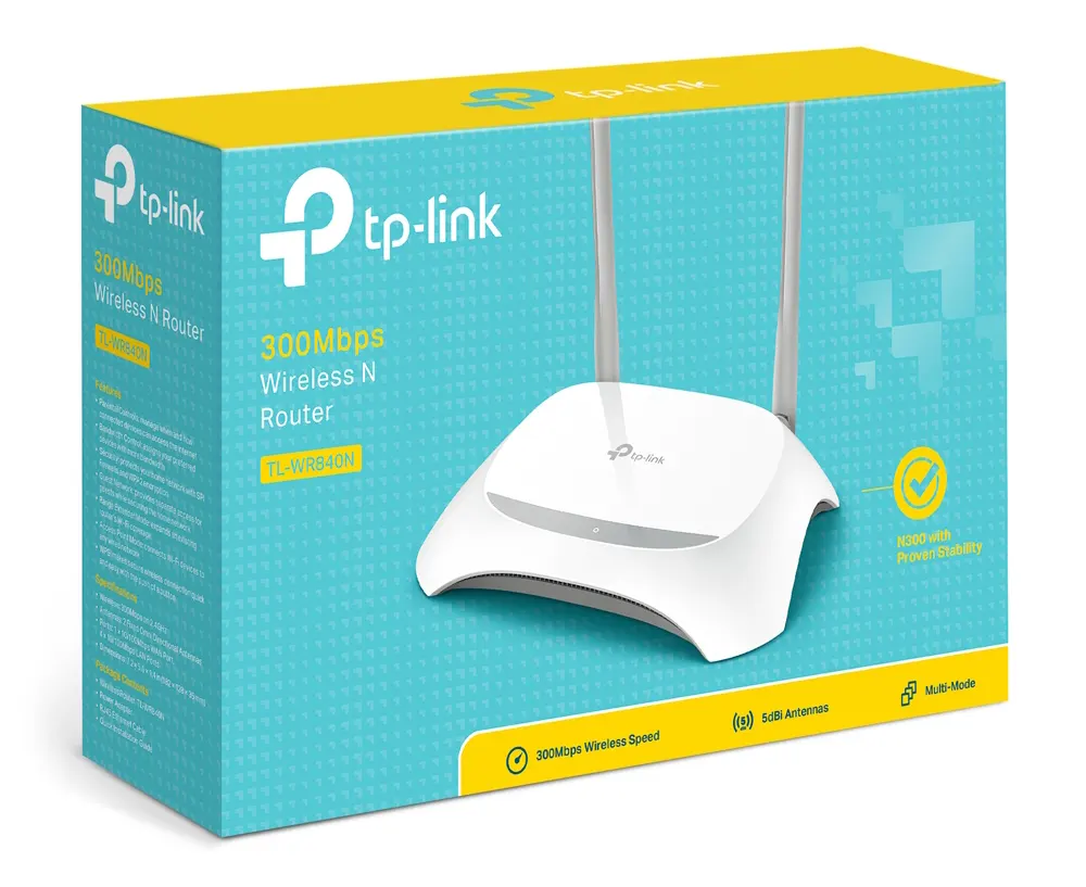 TP-Link Access Point, N300, Single Band, White, TL-WR840N