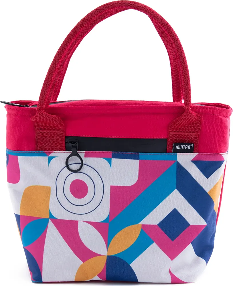 شنطة تبريد مينترا كبير، حافظة للحرارة، ووتربروف، وردي مشجر