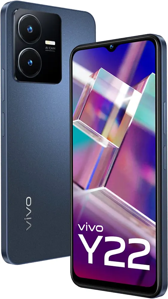 VIVO Y22 Dual SIM, 64GB Memory, 4GB RAM, 4G LTE, Starlit Blue