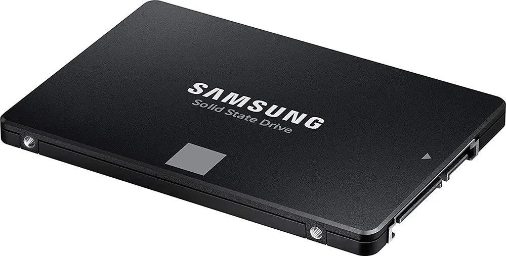 هارد ديسك داخلي سامسونج 870 إيفو، سعة 2 تيرابايت، 2.5 بوصة، ساتا، SSD، للاب توب والكومبيوتر المكتبي، أسود، MZ-77E2T0