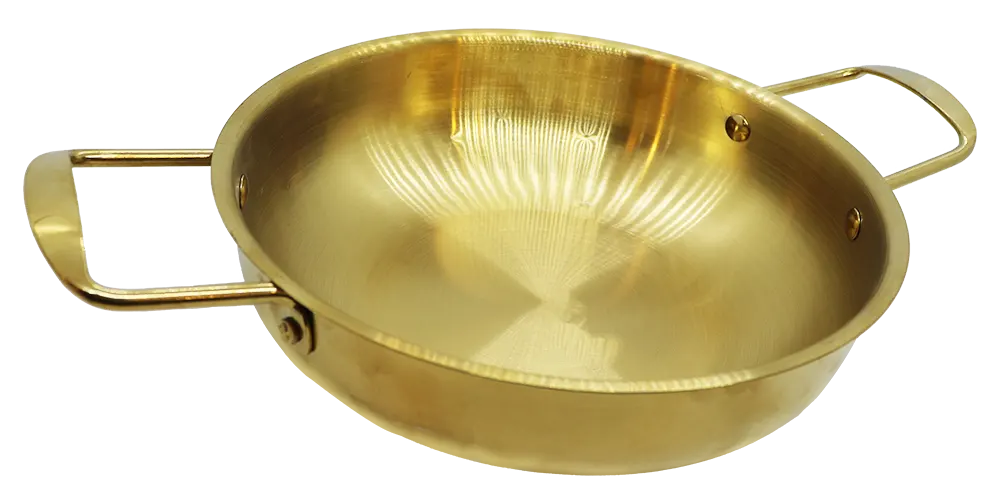 مقلاة تحمير أستنالس مقاس22  بيدين عميقة - دهبي