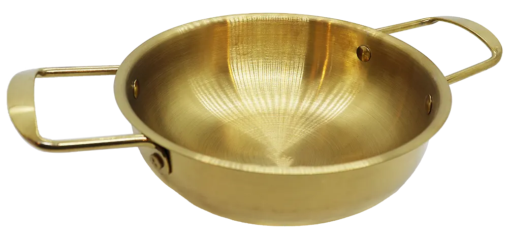 مقلاة تحمير أستنالس مقاس 23  بيدين عميقة - دهبي