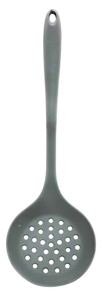 مغرفة ومصفاة للطعام سيليكون - جراي