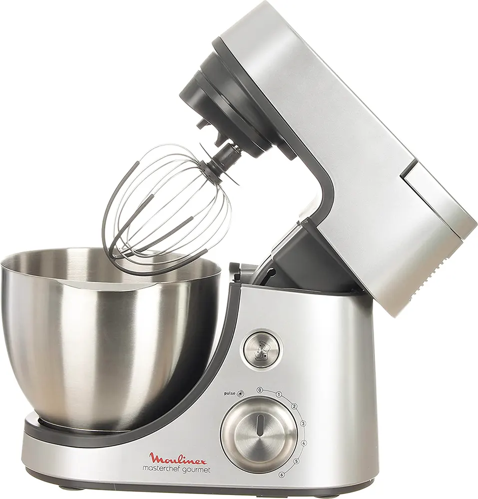 Moulinex Stand Mixer, 900 Watt, 6 Liters, Multiple Functions, Stainless, QA503DB1