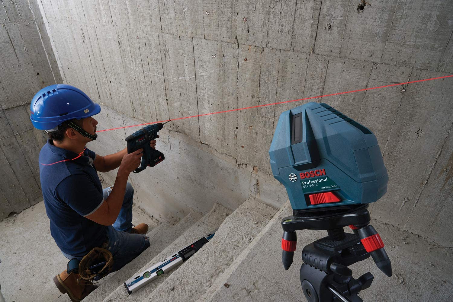 Bosch Linear Laser Level, 5 Lines, 0.2in, 15m, GLL 5-50 X