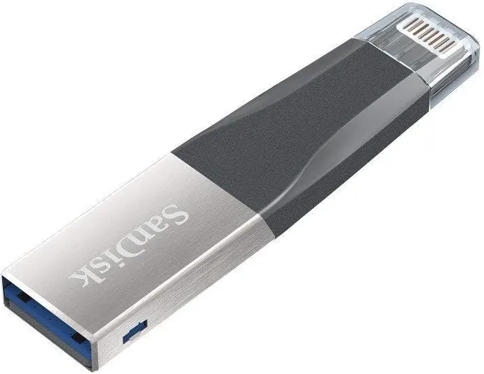 فلاش ميموري سانديسك ™iXpand Mini، بسعة 16 جيجابايت، USB 3.0، فضي، SDIX40N-016G-GN6NN