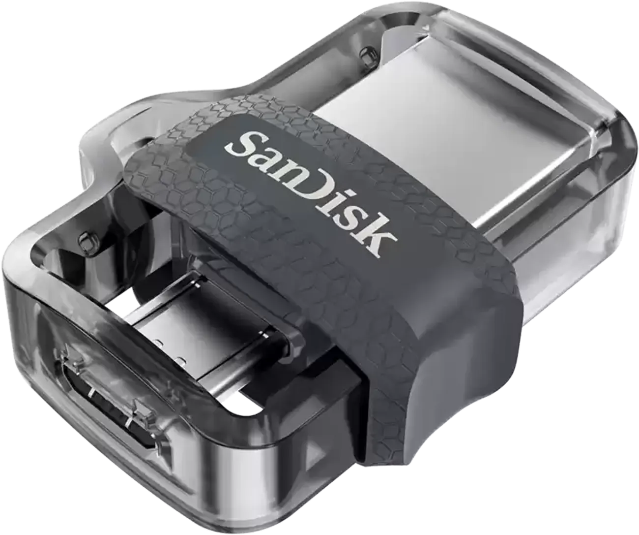 فلاش ميموري سانديسك Ultra Dual، بسعة 128 جيجابايت، USB 3.0، فضي، SDDD3-128G-A46