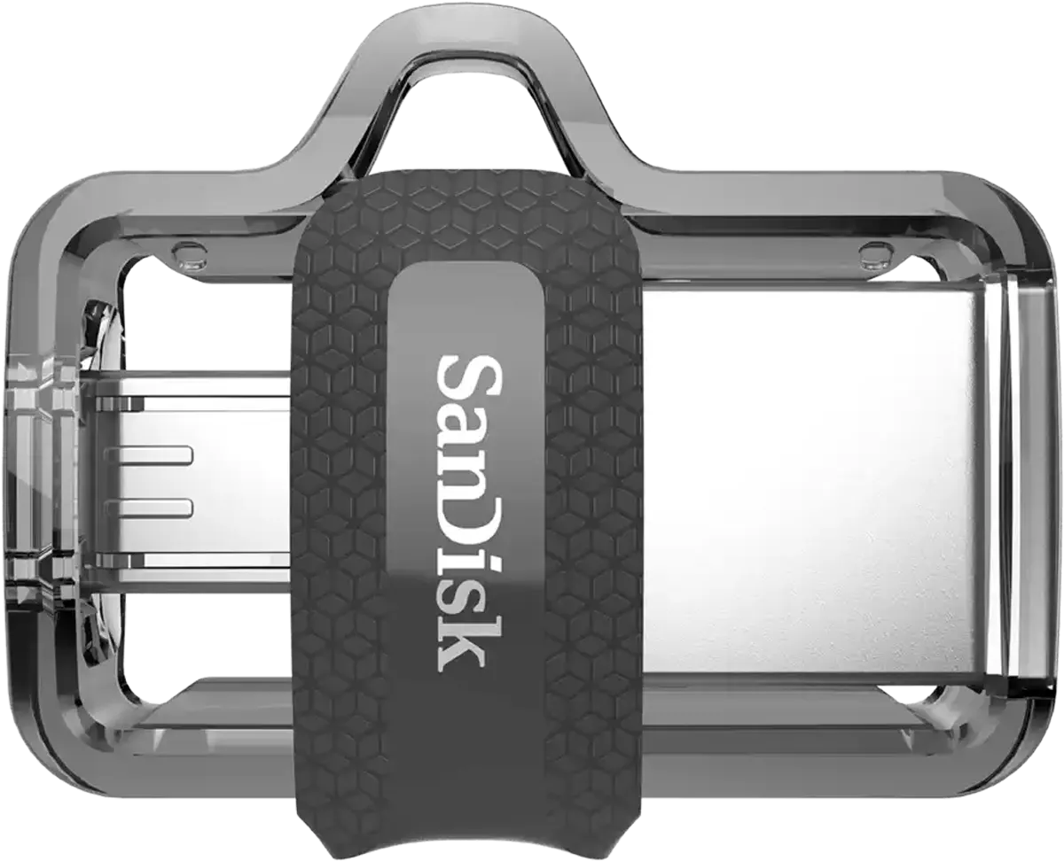 فلاش ميموري سانديسك Ultra Dual، بسعة 64 جيجابايت، USB 3.0، فضي، SDDD3-064G-A46