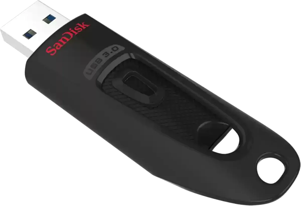SanDisk Ultra Flash Drive, 128GB, USB 3.0, Black, SDCZ48-128G-U46