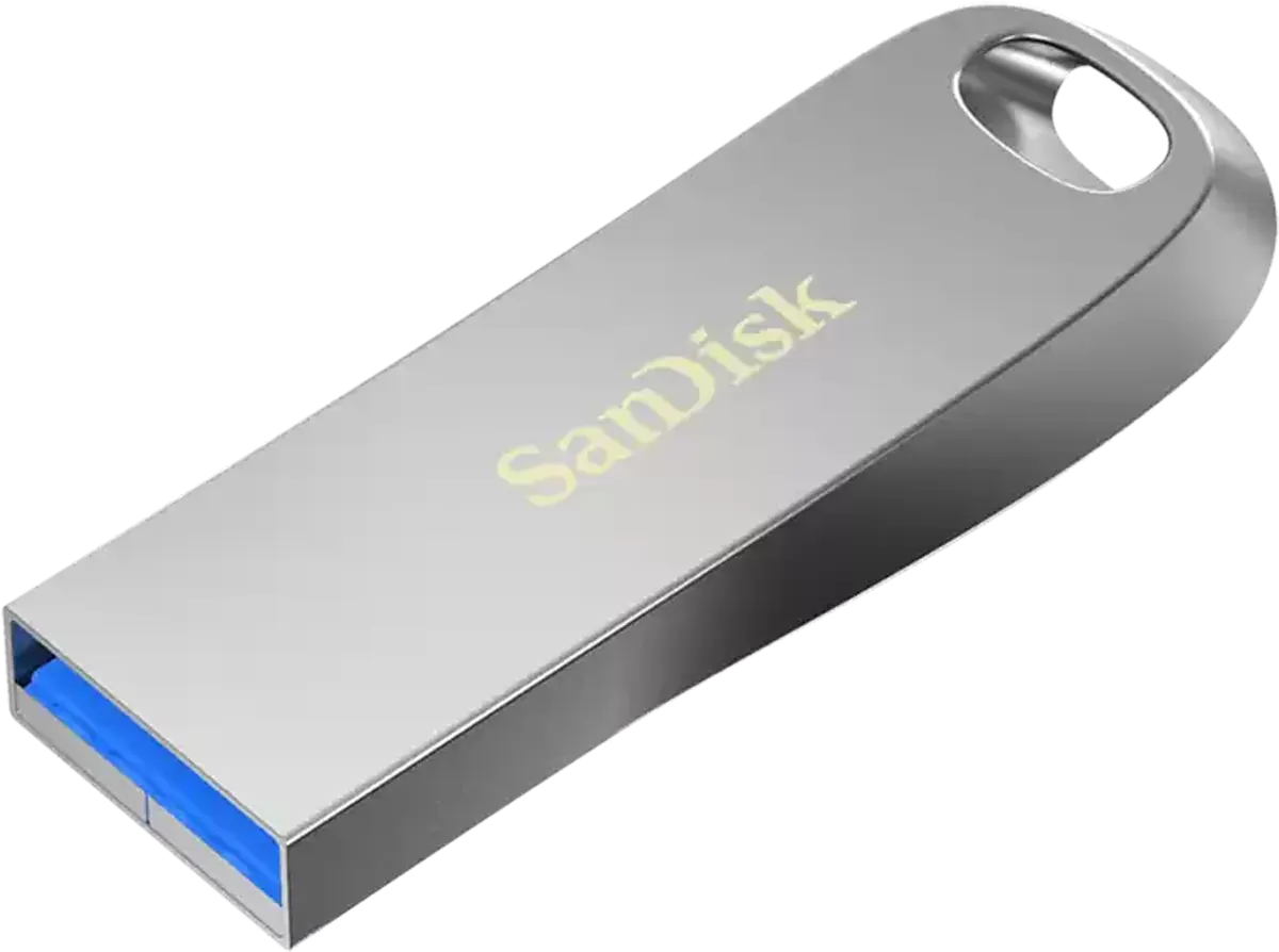 فلاش ميموري سانديسك ™Ultra Luxe، بسعة 128 جيجابايت، USB 3.1، فضي، SDCZ74-128G-G46