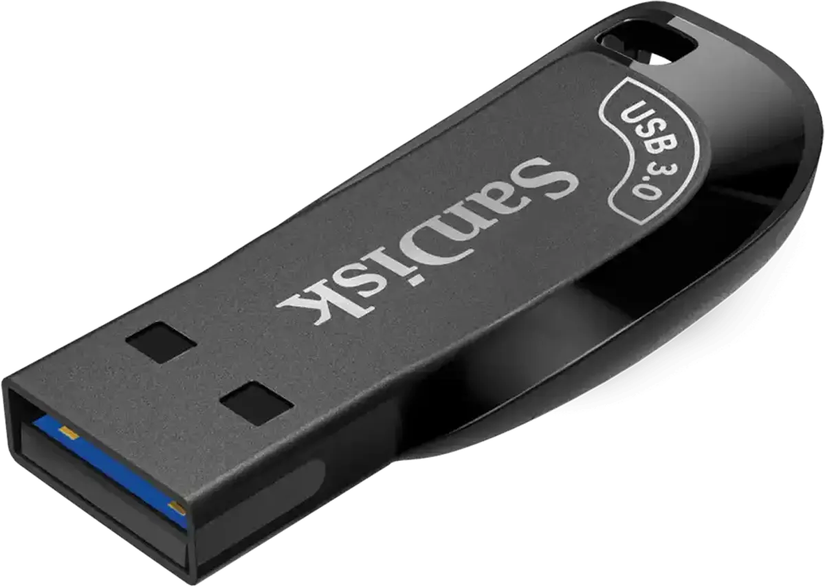 SanDisk™ Ultra Shift Flash Drive, 32GB, USB 3.0, Black, SDCZ410-032G-G46