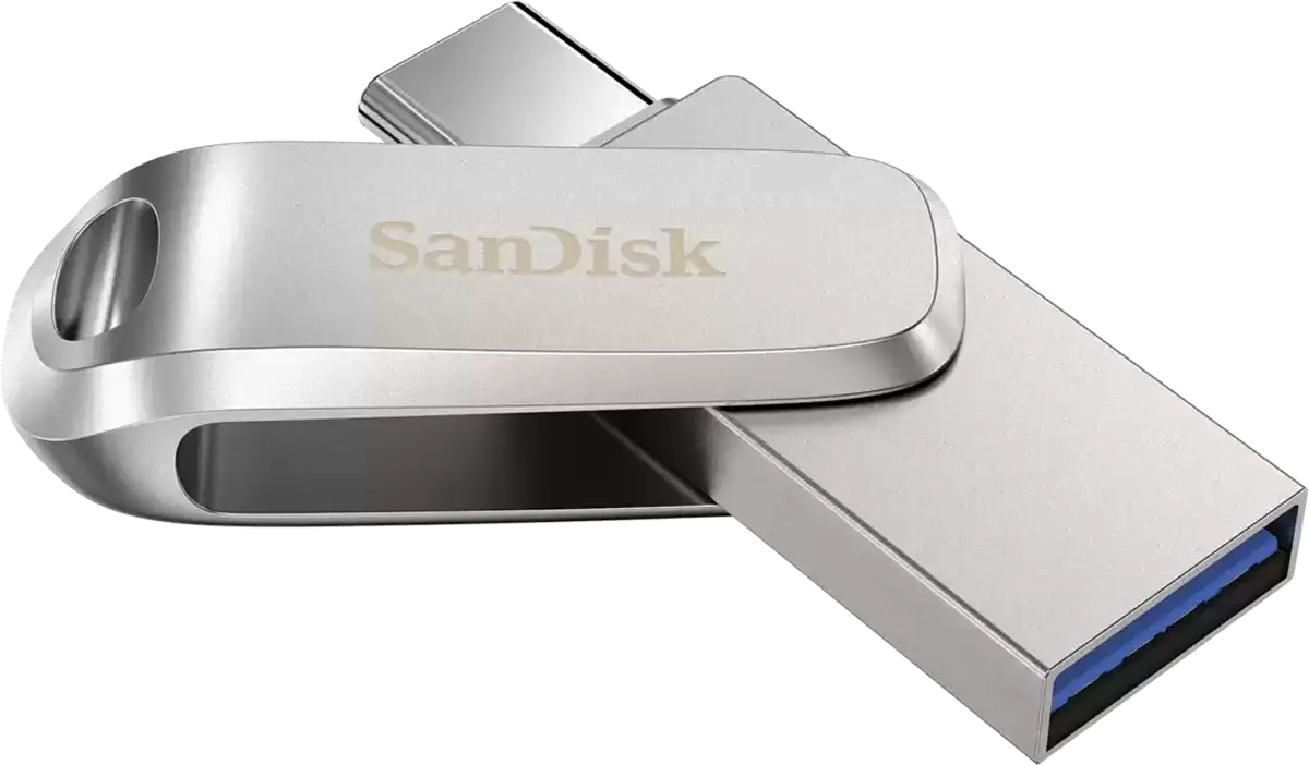 فلاش ميموري سانديسك Ultra® Dual Luxe، بسعة 64 جيجابايت، ™Type-C، فضي، SDDDC4-064G-G46