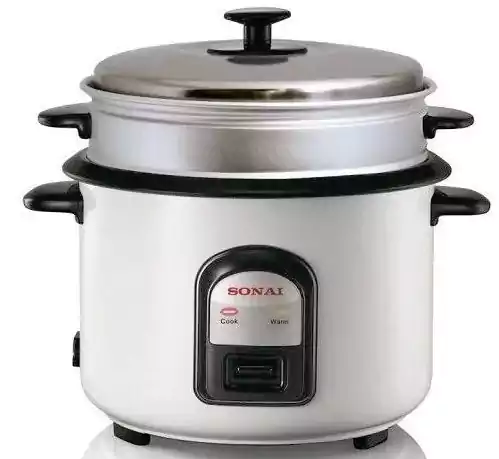 حلة ارز كهربائية سوناي، 1.8 لتر، 700 وات، أبيض