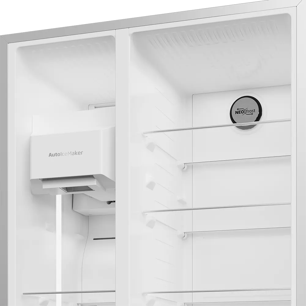 Refrigerator Beko Side by Side, No Frost, 651 Liters, Digital, Inverter, Water Dispenser, Stainless, GN166130XB