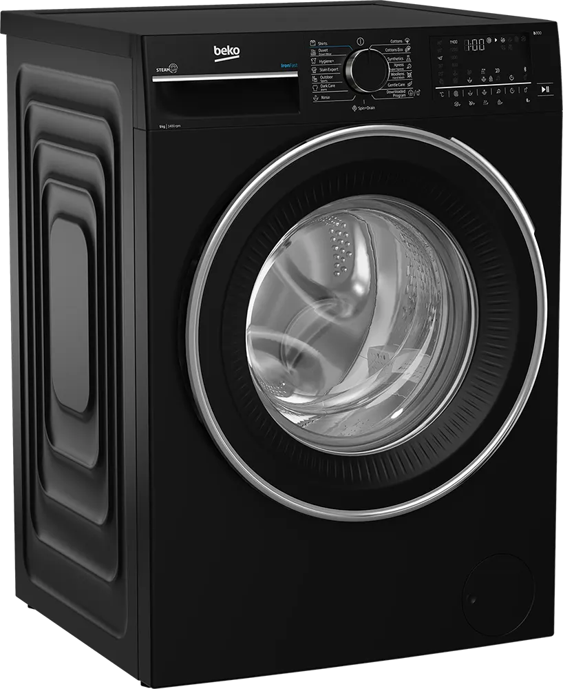Beko Fully Automatic Washing Machine, Front Load, 10 Kg, ProSmart Inverter Motor, Black, B3WFU501040BCI