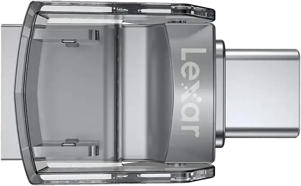 Lexar JumpDrive® Dual Drive D35c Flash Drive, 32GB, USB 3.0 Type-C™, Silver, LJDD35C032G