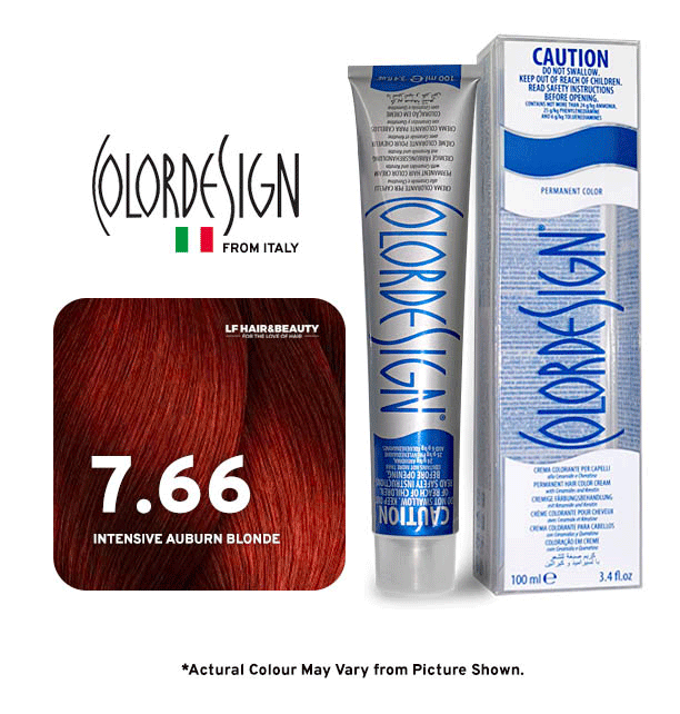 صبغة شعر دائمة من كولور ديزاين 7.66 أشقر بني داكن مكثف 100 مل