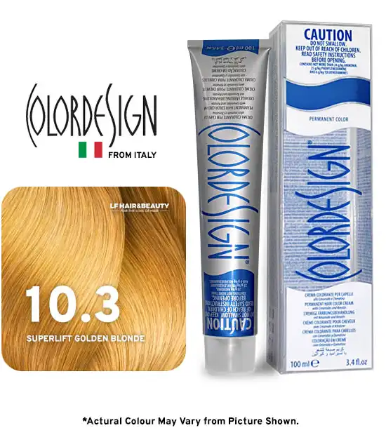 صبغة شعر دائمة كولور ديزاين 10.3 فائق الرفع أشقر ذهبي 100 مل