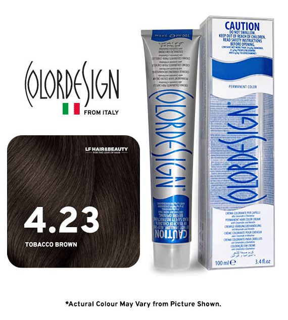 Color Design Permanent Hair Color 4.23 Tobacco Brown 100ml