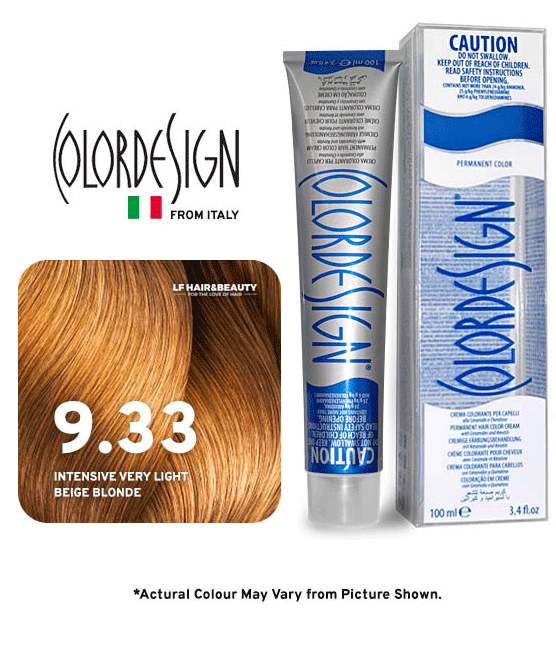 صبغة شعر دائمة كولور ديزاين 9.33 أشقر ذهبي فاتح مكثف 100 مل