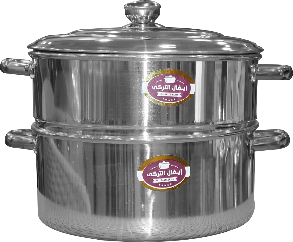 حلة طهي بخار إستانلس من إيفال توب مقاس 32 _ فضي