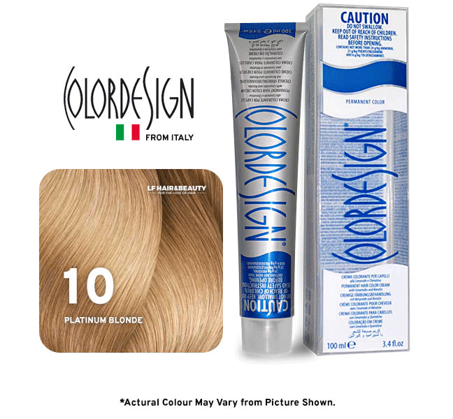 صبغة شعر دائمة كولور ديزاين 10 أشقر بلاتيني 100 مل