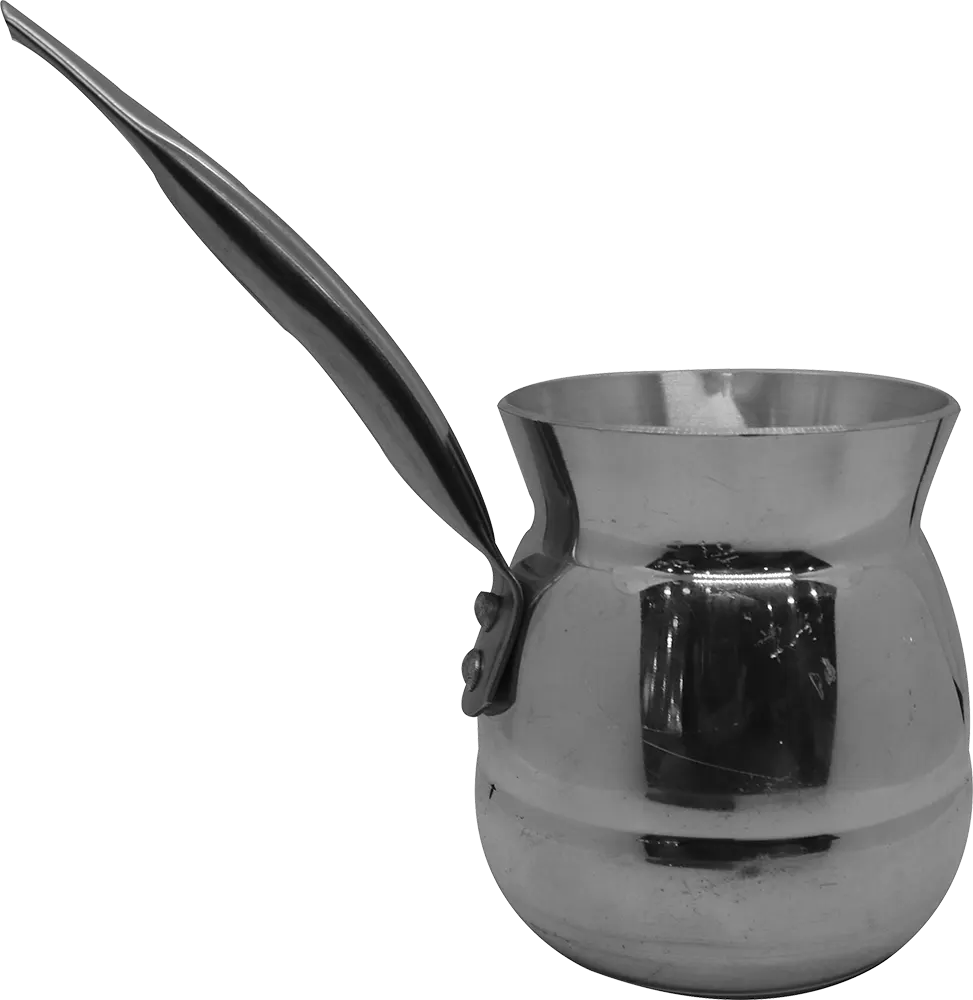 كنكة قهوة ألمنيوم من إيفال مقاس 4 توب _ فضي