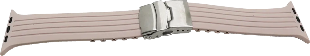 استيك ساعة بقفل، سيليكون، 42-44-45 مم ،بينك