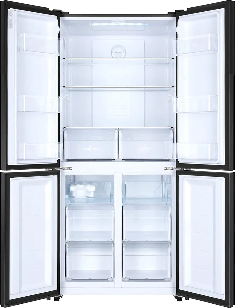 Haier Refrigerator, No Frost, 456 Liters, Inverter, 4 Doors, Digital Screen, Black Glass, HRF-530TDBG