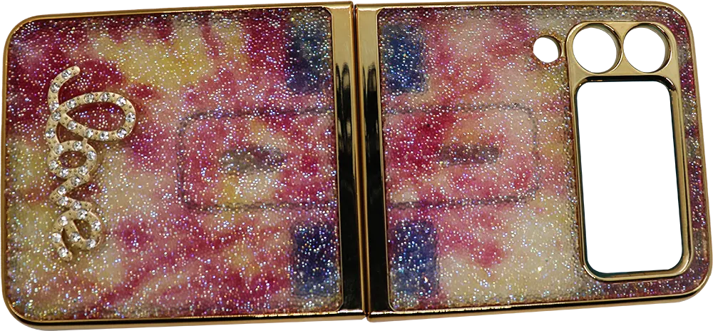 جراب سامسونج فليب 3، سيليكون، جولد