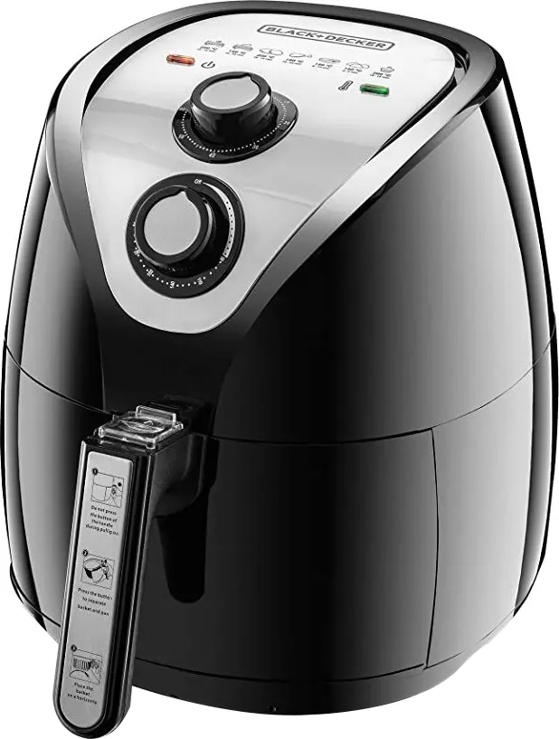 Black & Decker Air Fryer 1500W, 2.5L, Black, AF200