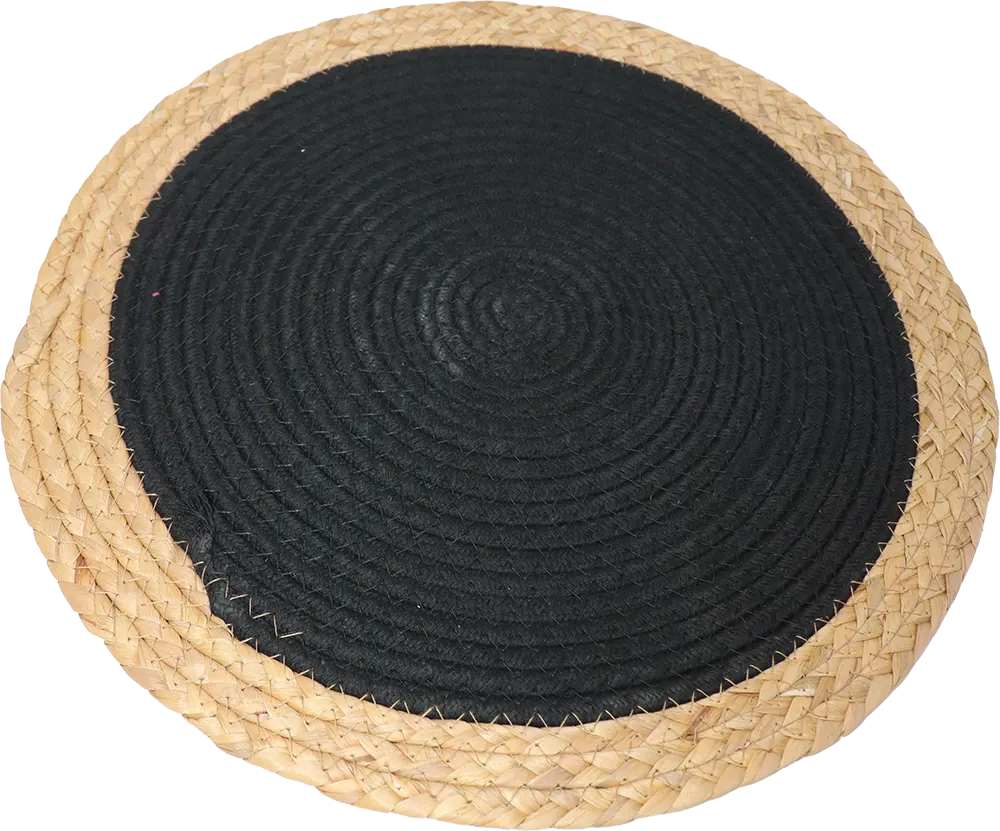 IKEA Wicker Utensil Holder Coaster - Black
