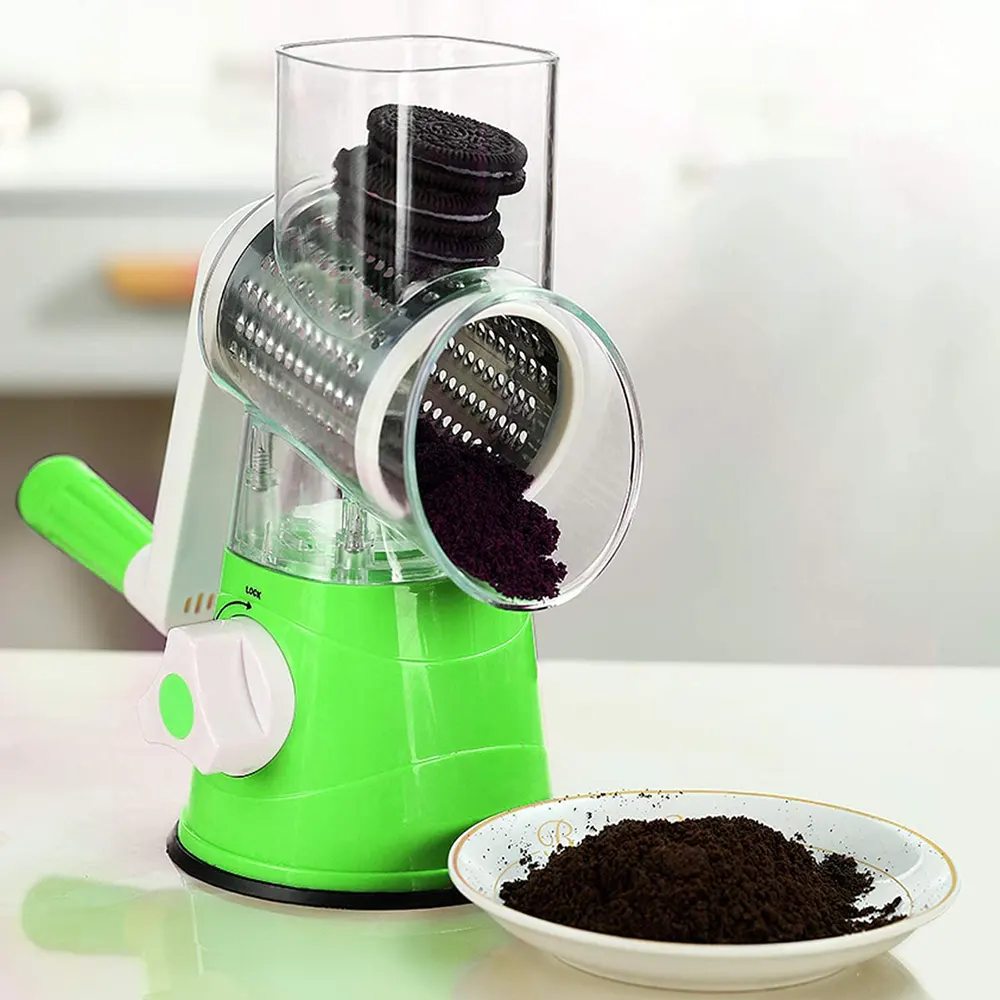 Versatile Manual Onion And Vegetable Slicer 10-in-1  - Green